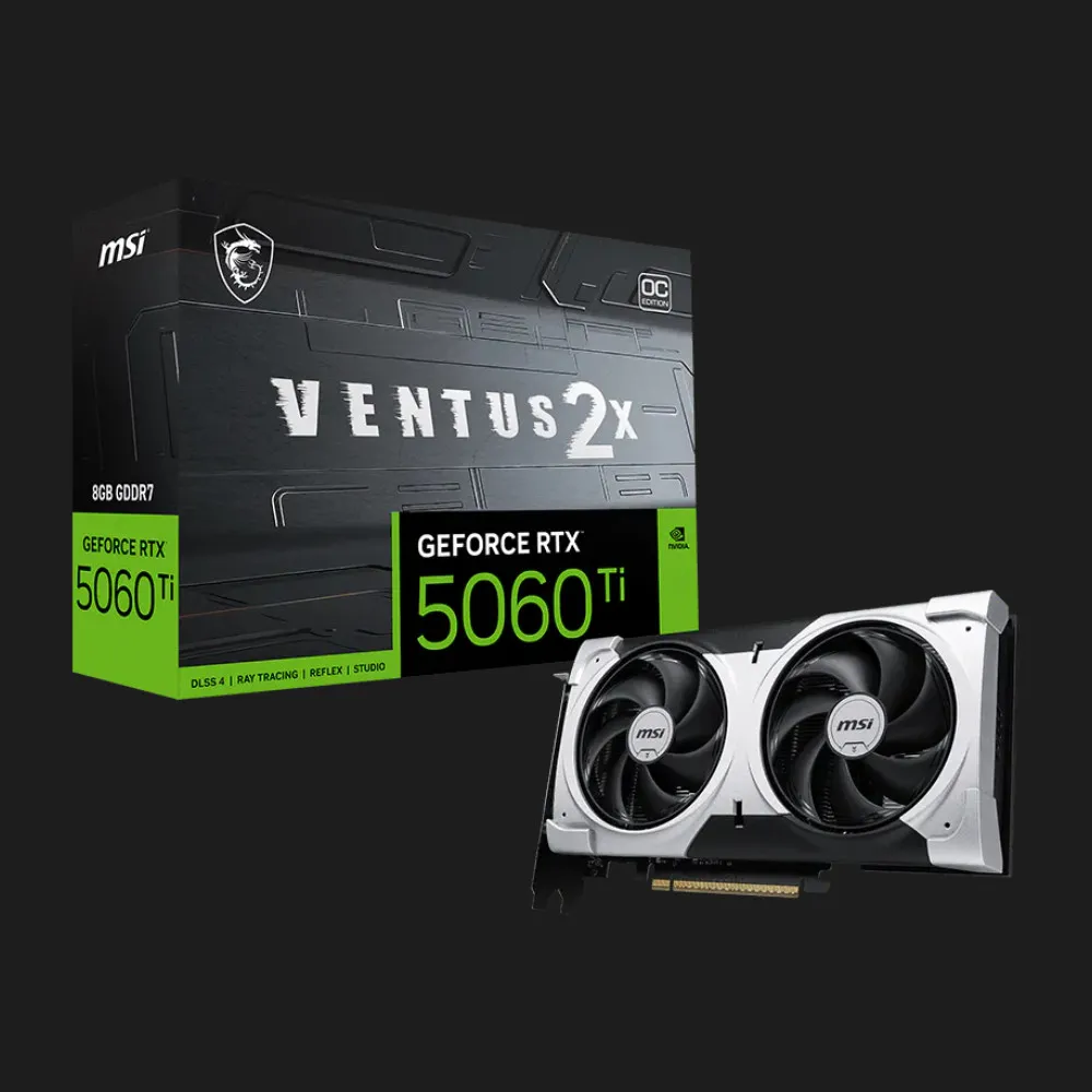 Відеокарта MSI GeForce RTX 5060 Ti VENTUS 2X OC PLUS 8GB (RTX 5060 Ti 8G VENTUS 2X OC PLUS)