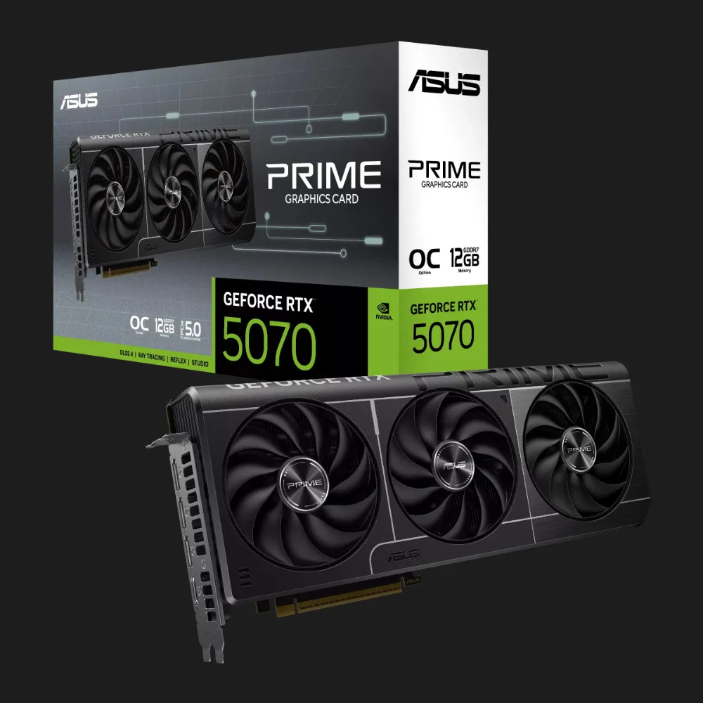 Відеокарта Asus PRIME GeForce RTX 5070 OC 12GB (PRIME-RTX5070-O12G)
