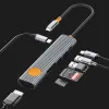 Адаптер WiWU Travel 7in1 USB-C Hub (2xUSB 3.0, 100W PD, 4K HDMI, SD/TF, USB-C Data) (Gray)