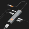 Адаптер WiWU Travel 5in1 USB-C Hub (2xUSB 3.1,100W PD, 4K HDMI, Gigabit Ethernet) (Gray)
