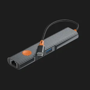 Адаптер WiWU Travel 5in1 USB-C Hub (2xUSB 3.1,100W PD, 4K HDMI, Gigabit Ethernet) (Gray) в Херсоне