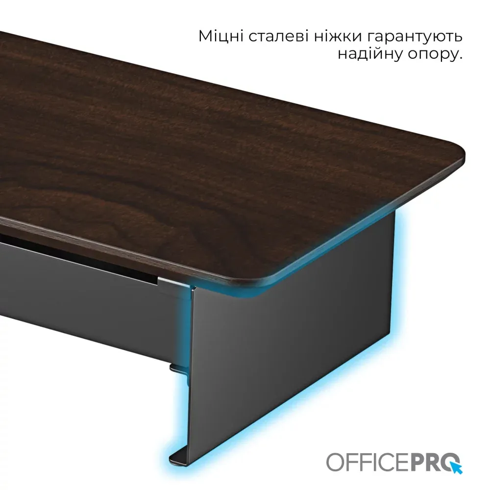 Настільна підставка для монітора OfficePro MR164DW (Dark Wood / Black) — фото 5
