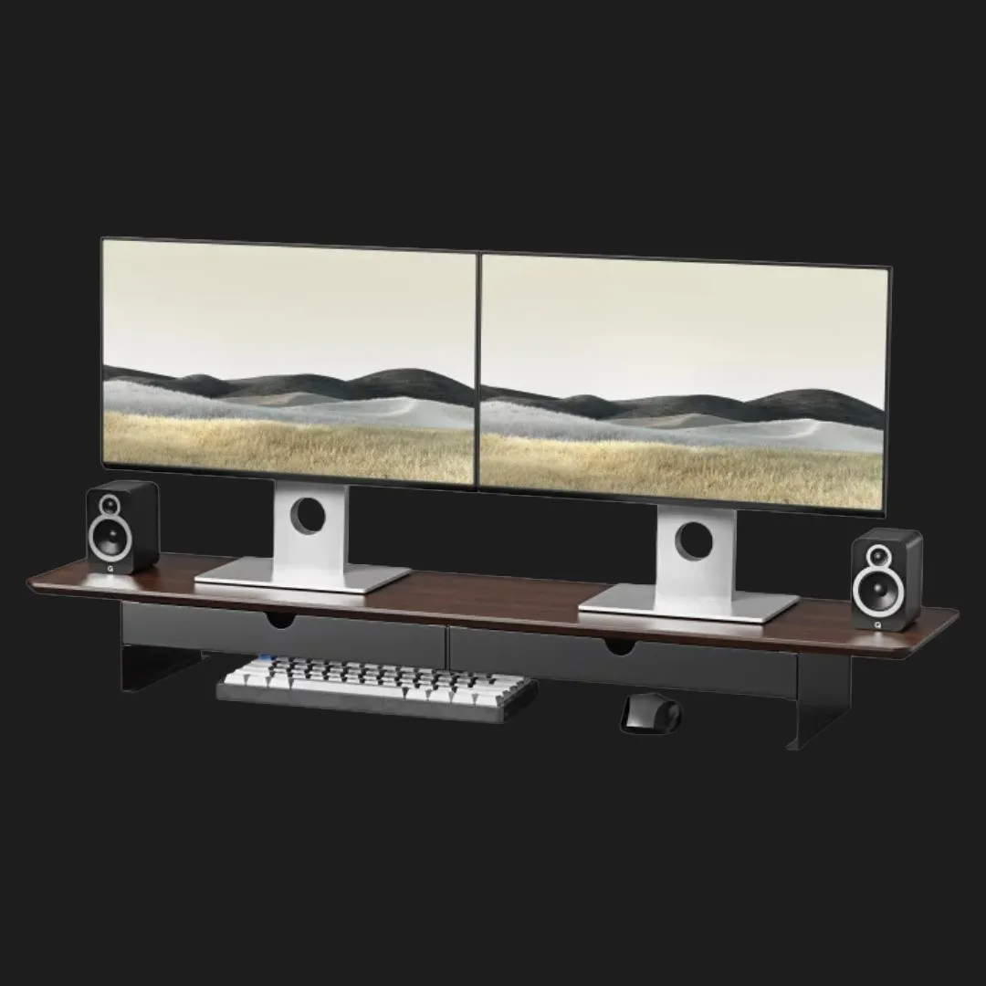 Настільна підставка для монітора OfficePro MR164DW (Dark Wood / Black) — фото 2