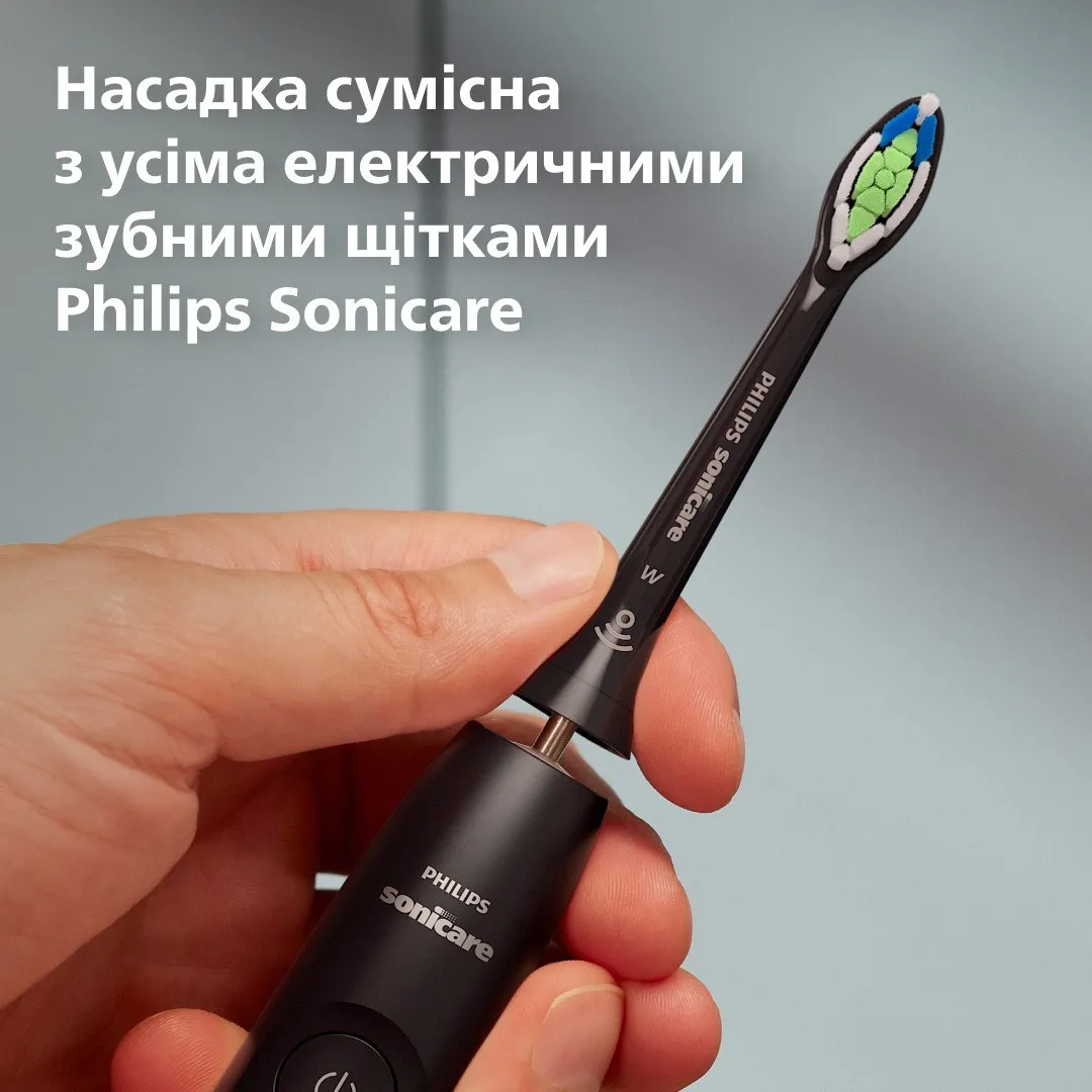 Насадка для зубної щітки Philips W2 Optimal White (HX6064/88) (Black)