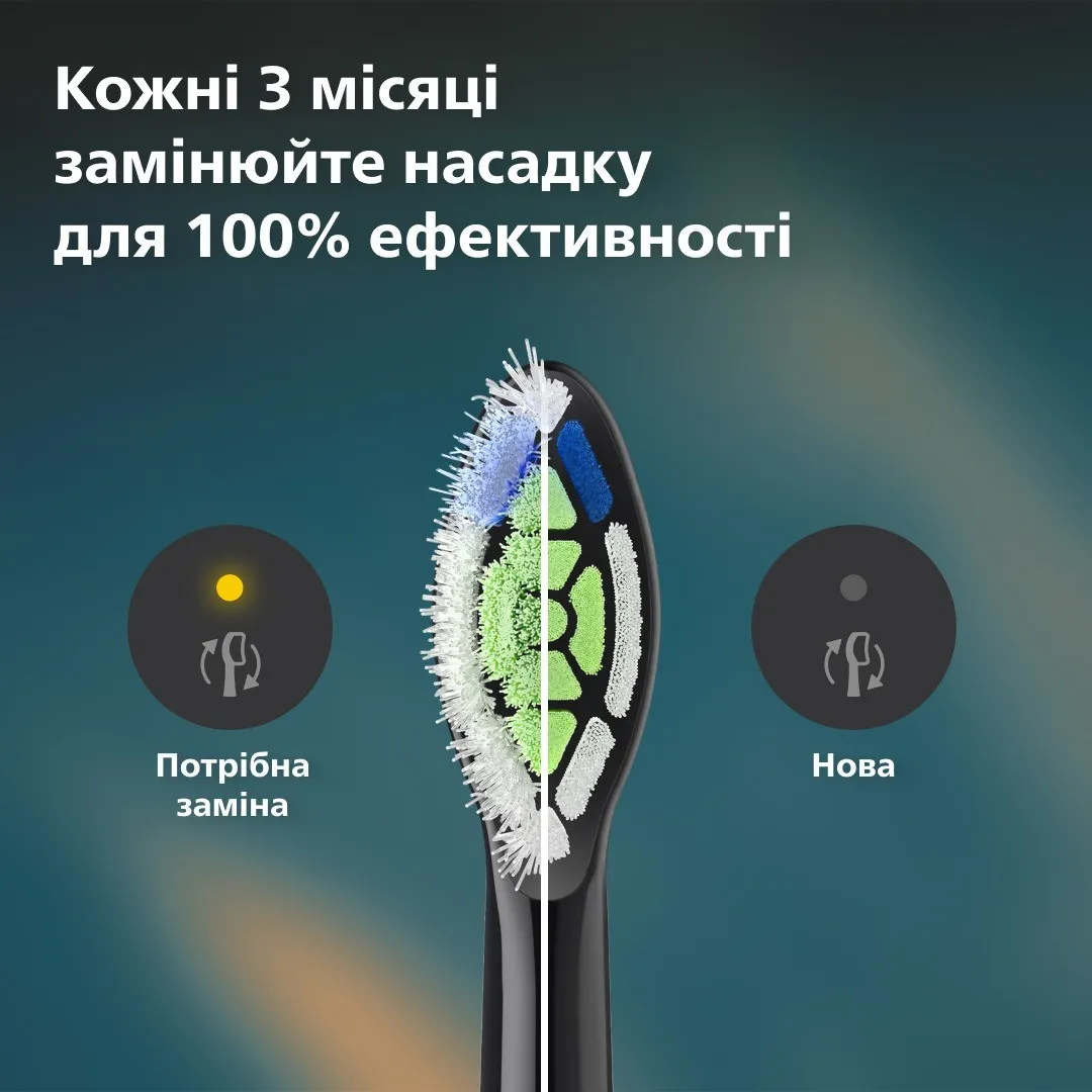 Насадка для зубної щітки Philips W2 Optimal White (HX6064/88) (Black)