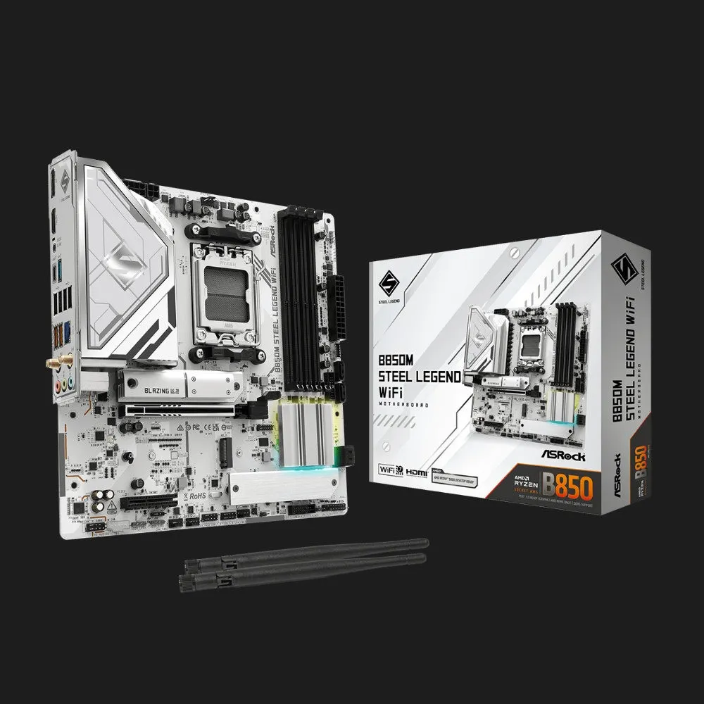 Материнська плата ASRock B850M STEEL LEGEND WIFI (B850M STEEL LEGEND WIFI) — фото 5