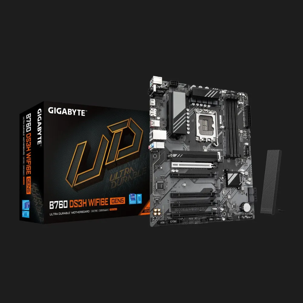 Материнська плата GIGABYTE B760 DS3H WIFI6E GEN5 (B760 DS3H WIFI6E GEN5)