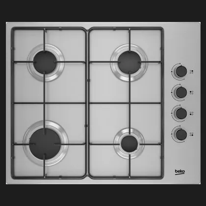 Варильна поверхня Beko газова, 60см (HIGG64123SX) (Stainless Steel)