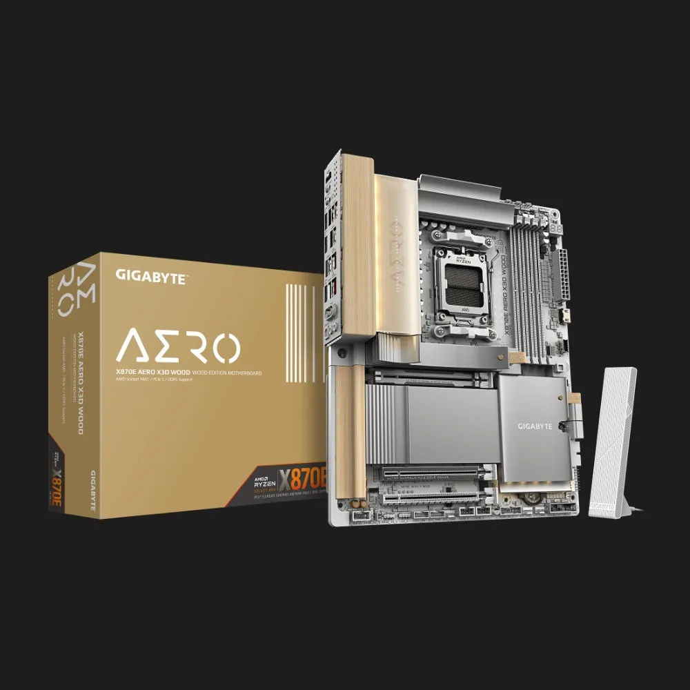 Материнская плата GIGABYTE X870E AERO X3D WOOD (X870E AERO X3D WOOD)