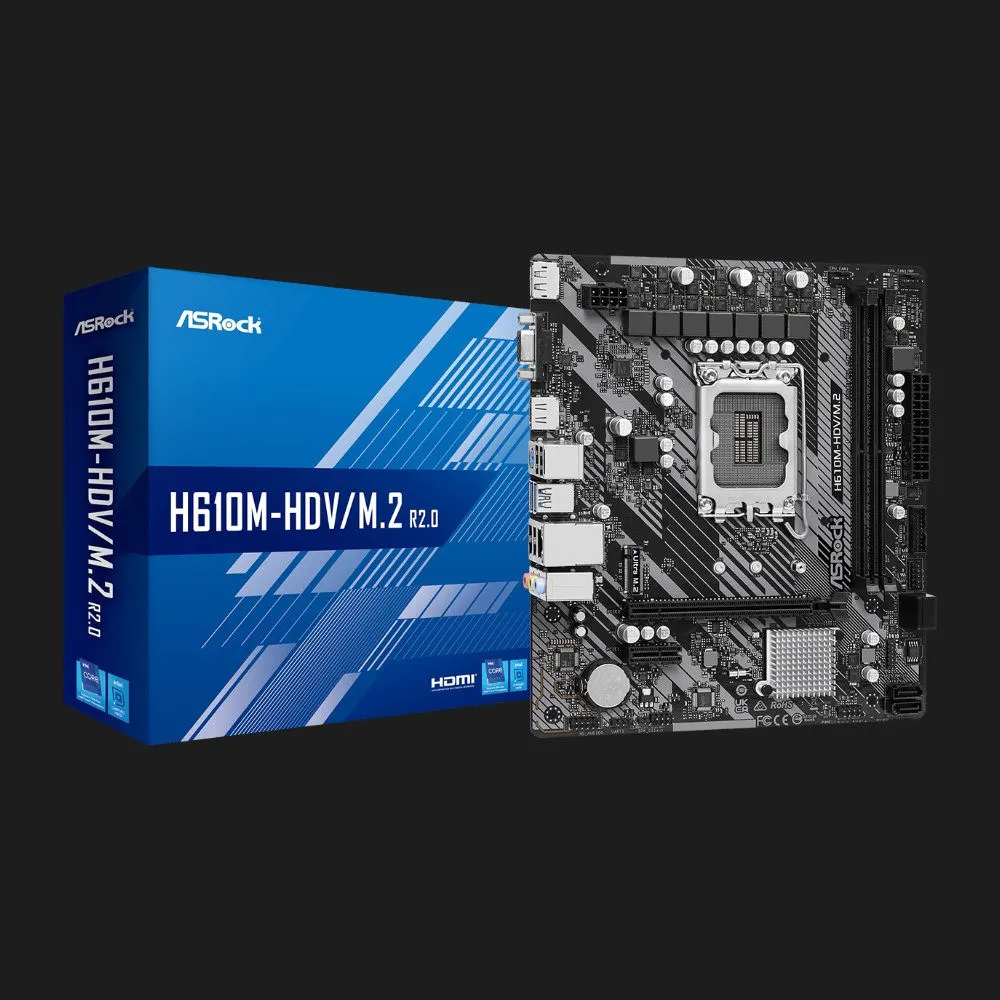 Материнська плата ASRock H610M-HDV/M.2 R2.0 (H610M-HDV/M.2 R2.0)