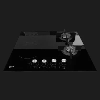 Варильна поверхня Beko комбінована (2 газ + 2 склокерам), 60см (HILM64222S) (Black)