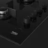 Варильна поверхня Beko комбінована (2 газ + 2 склокерам, 60см (HILM64120S) (Black)