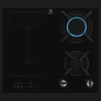 Варильна поверхня Electrolux комбінована (2 газ + 2 інд), 60см, чавун (KDI641723K) (Black)