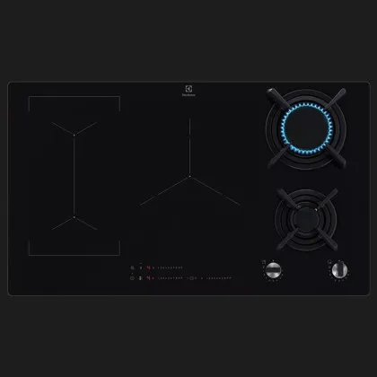 Варильна поверхня Electrolux комбінована (2 газ + 3 інд), 90см, чавун (KDI951723K) (Black)