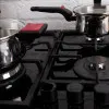 Варильна поверхня Hansa газова на склі, 59см, чавун (BHKS6718511) (Black)