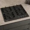 Варильна поверхня Siemens газова на склі, 60см, чавун (EN6B6NP40R) (Black)