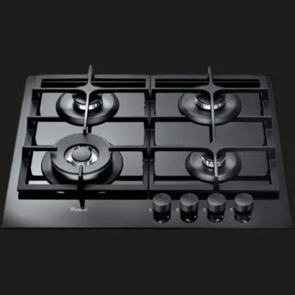 Варильна поверхня Whirlpool газова на склі, 60см, чавун (GOA6425/NB1) (Black)