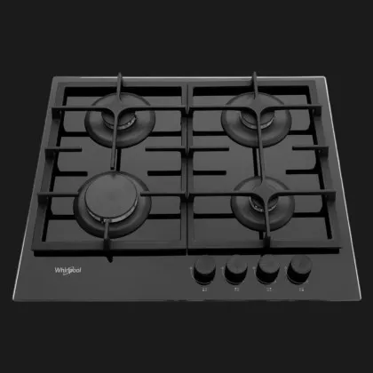 Варильна поверхня Whirlpool газова на склі, 60см, чавун, турбо-конфорка (GOS6415/NB1) (Black)