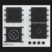 Варильна поверхня Bosch газова на склі, 60см, чавун (PNK6B2P40R) (White)