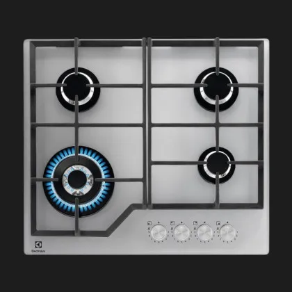 Варильна поверхня Electrolux газова на склі, 60см, чавун (KGG64362S) (Silver)
