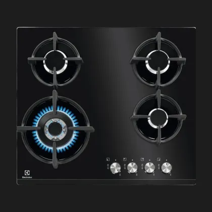 Варильна поверхня Electrolux газова на склі, 60см, чавун (KGG6437K) (Black)