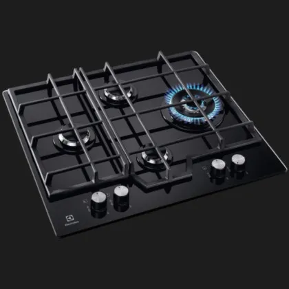 Варильна поверхня Electrolux газова на склі, 60см, чавун (KGG6456K) (Black)