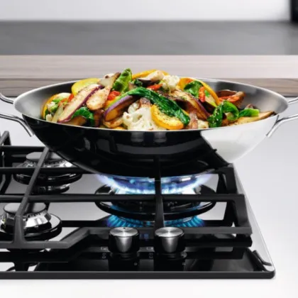 Варильна поверхня Electrolux газова на склі, 60см, чавун (KGG6456K) (Black)