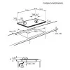 Варильна поверхня Electrolux газова на склі, 75см, чавун, Hob2Hood (KGG753753K) (Black)