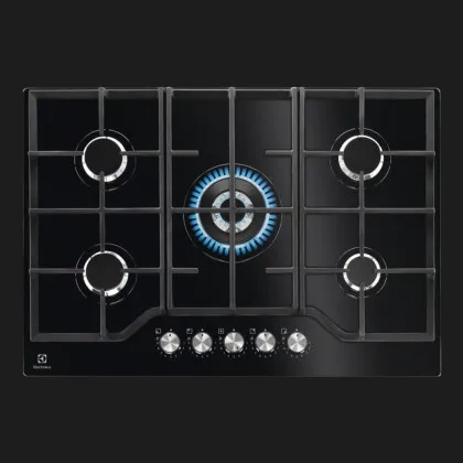 Варильна поверхня Electrolux газова на склі, 75см, чавун (KGG75362K) (Black)