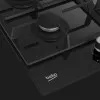 Варильна поверхня Beko газова на склі, 60см, чавун (HILG64225S) (Black)