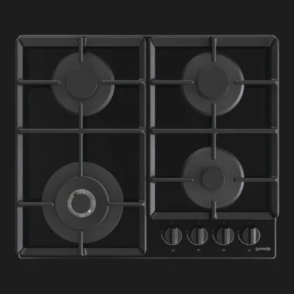 Варильна поверхня Gorenje газова на склі, 60см, чавун (GTW641EB) (Black)