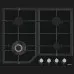 Варильна поверхня Gorenje газова на склі, 60см, чавун (GTW641KB) (Black)