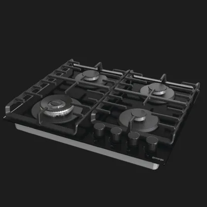 Варильна поверхня Gorenje газова на склі, 60см, чавун (GTW642SYB) (Black)