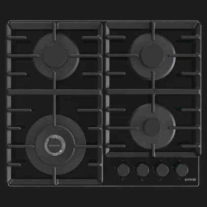 Варильна поверхня Gorenje газова на склі, 60см, чавун (GTW642SYB) (Black)