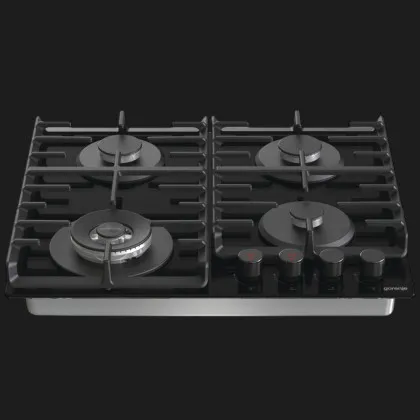 Варильна поверхня Gorenje газова на склі, 60см, чавун (GKTW642SYB) (Black)