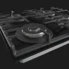 Варильна поверхня Gorenje газова на склі, 60см, чавун (GKTW642SYB) (Black)