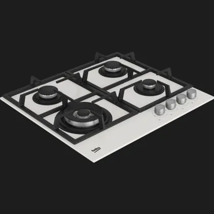 Варильна поверхня Beko газова, 60см, чавун (HILW64225SW) (White)