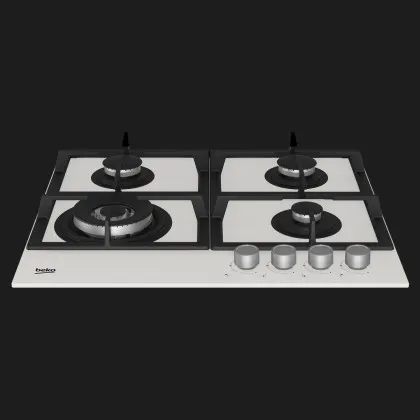 Варильна поверхня Beko газова, 60см, чавун (HILW64225SW) (White)