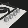 Варильна поверхня Beko газова, 60см, чавун (HILW64225SW) (White)