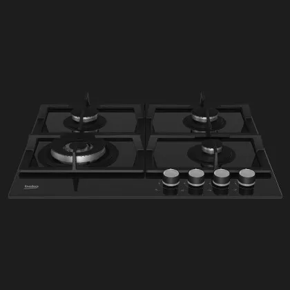 Варильна поверхня Beko газова, 60см, чавун (HILW64225S) (Black)