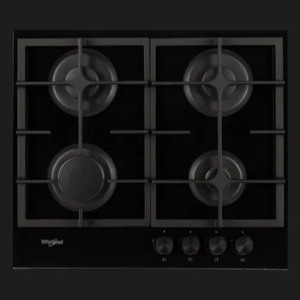 Варильна поверхня Whirlpool газова на склі, 60см, чавун, турбо-конфорка (GOS6415/NB1) (Black)