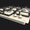 Варильна поверхня Gorenje газова, 60см, чавун (GW6D42CLI) (Beige)