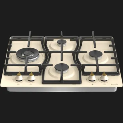 Варильна поверхня Gorenje газова, 60см, чавун (GW6D42CLI) (Beige)