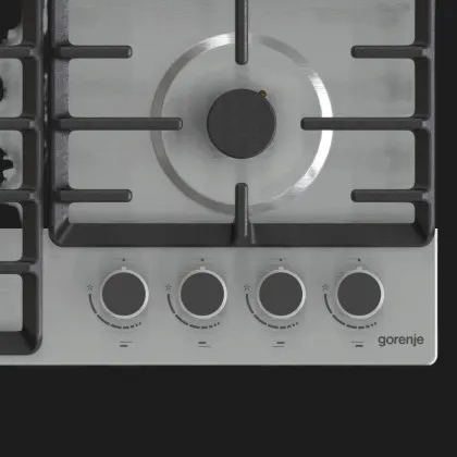 Варильна поверхня Gorenje газова, 60см, чавун (GW642ABX) (Stainless Steel)