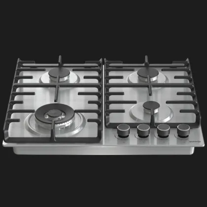 Варильна поверхня Gorenje газова, 60см, чавун (GW642ABX) (Stainless Steel)