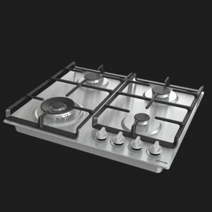 Варильна поверхня Gorenje газова, 60см, чавун (GW641EX) (Stainless Steel)