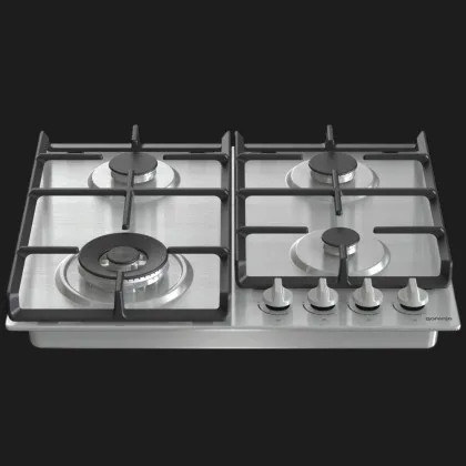 Варильна поверхня Gorenje газова, 60см, чавун (GW641EX) (Stainless Steel)