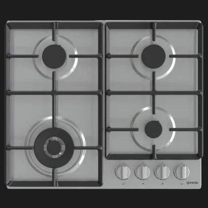 Варильна поверхня Gorenje газова, 60см, чавун (GW641EX) (Stainless Steel)