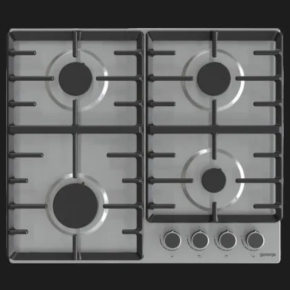 Варильна поверхня Gorenje газова, 60см, чавун (G642ABX) (Stainless Steel)