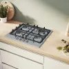 Варильна поверхня Bosch газова, 60см, чавун, WOK, (PGH6B5K90R) (Stainless Steel)